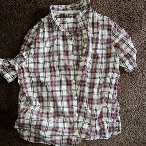 Men's Plaid Shirt - Red, Black, and White mossimo xxl